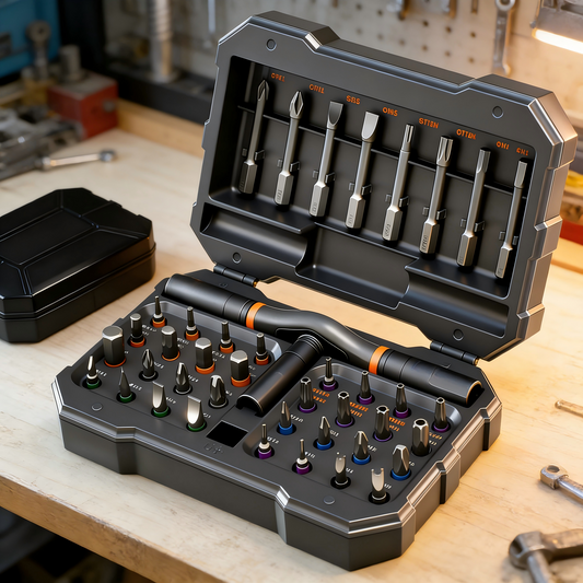 42-Piece Magnetic Ratchet Screwdriver Set, Multifunctional Repair Tool Kit with S2 Steel Bits